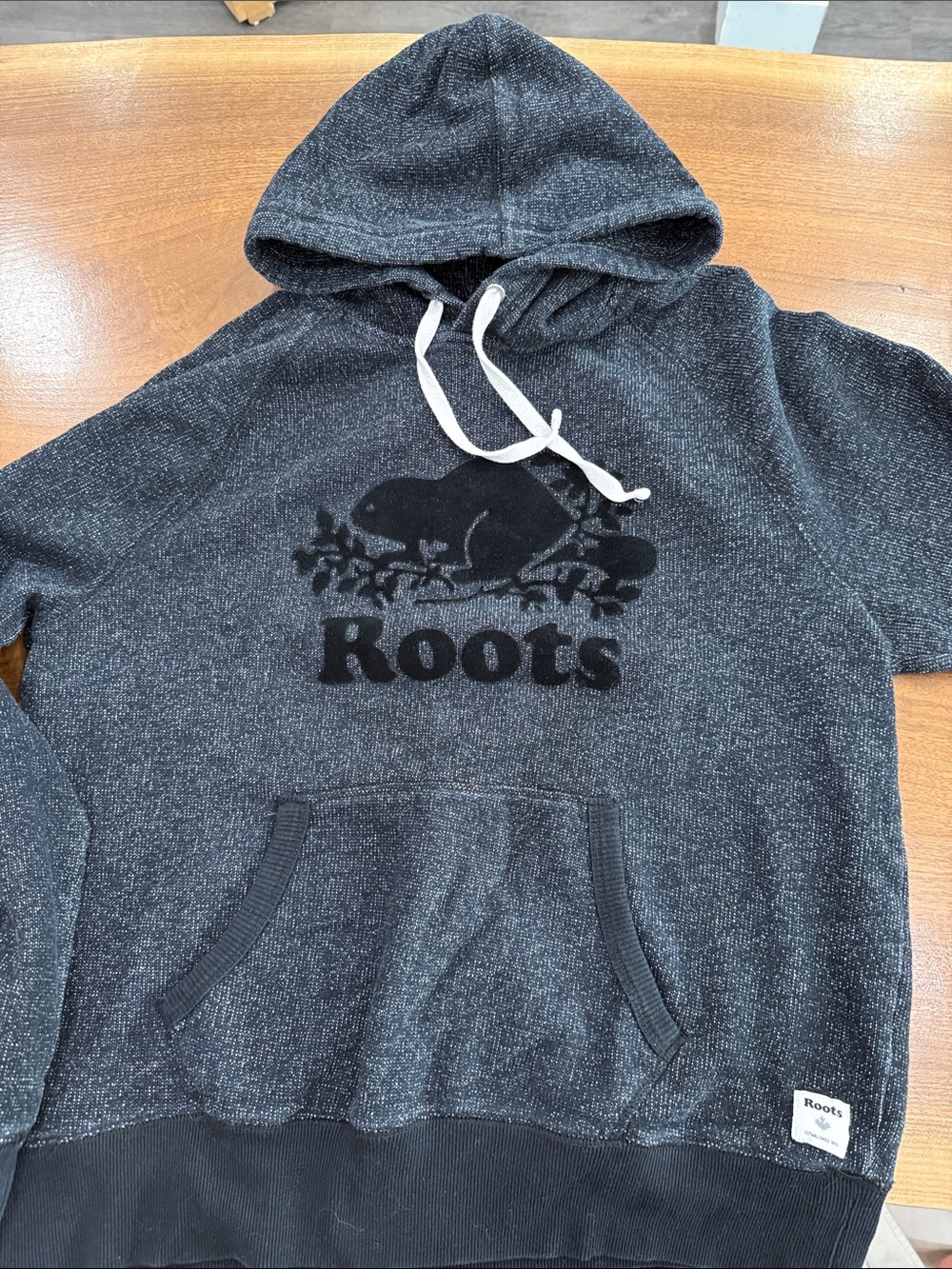 Roots salt and pepper Hoodie with Black Beaver Logo